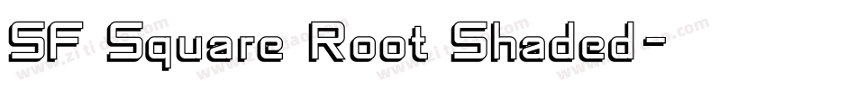 SF Square Root Shaded字体转换